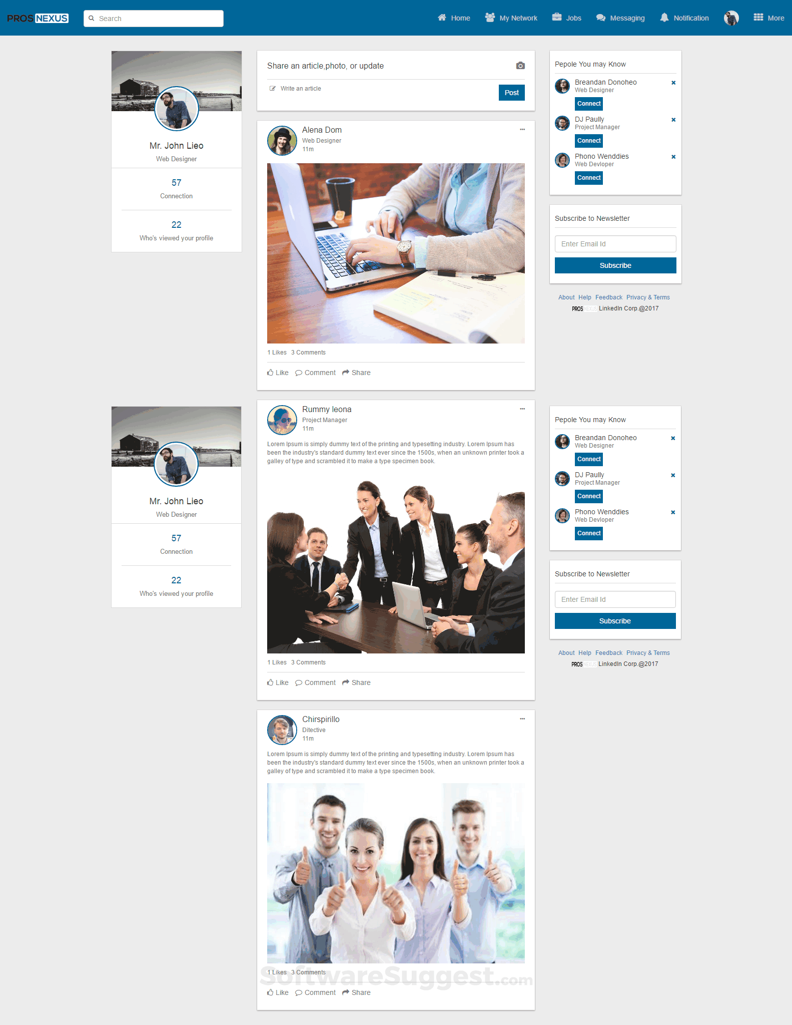 LinkedIn Clone — ProsNexus Small Screenshot 2